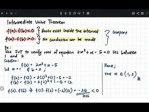Intermediate Value Theorem - Part 1 Examples | Numerical Methods