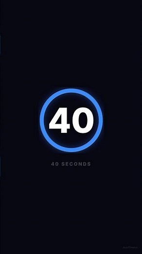 40s Silent Circular Timer ⭕ 40 Second Countdown (No Sound) #Shorts