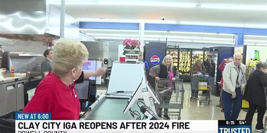 Clay City IGA reopens after 15-month closure following fire