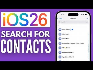 How To Search Contacts On iOS 26 ( New Method )