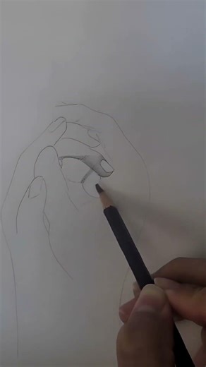 Step by step hand drawing Intertwined Hands | Pencil Sketch Study of Connection 🧚🏻‍♂️ #painting