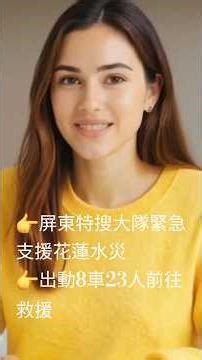 #屏東特搜大隊緊急支援花蓮水災#出動8車23人前往救援