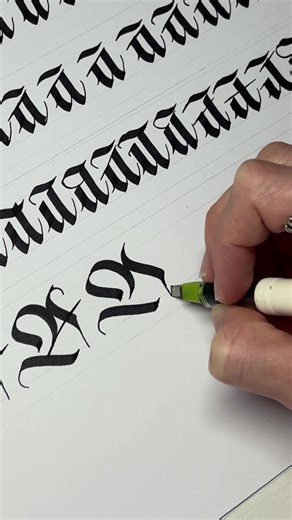 fraktur style A practise #calligraphy #blackletter #fraktur #design