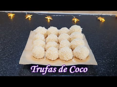 Como hacer TRUFAS DE COCO con sólo 2 INGREDIENTES ❤👩🏽‍🍳