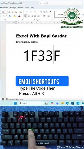 ✨ Create Amazing Emojis in Microsoft Word using Shortcut Keys! #MicrosoftWord #EmojiShortcuts