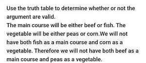 Use the truth table to determine whether or not the argument is... | Filo
