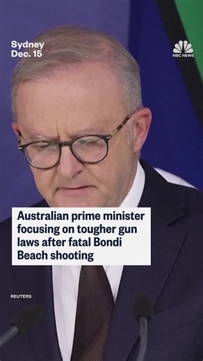 Australian Prime Minister Anthony Albanese says he is focusing on tougher gun laws after the deadly shooting at Bondi Beach. | NBC News