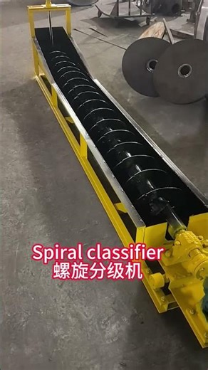 Spiral classifier, a multi-purpose machine for desliming and dewatering in mines.