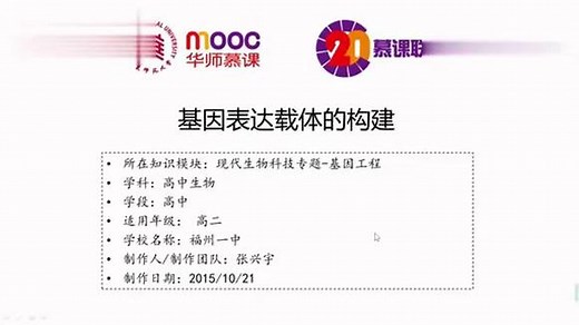 基因表达载体的构建