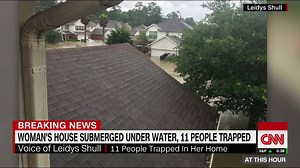 Leidys Shull, a Houston resident calls in from a house she says she's trapped in with 11 other people, including children. "We just want the children to get out from here - they're the most important." http://cnn.it/2vlAfmm | CNN