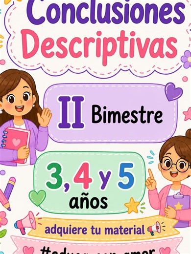 Conclusiones descriptivas nivel inicial: guía práctica y ejemplos