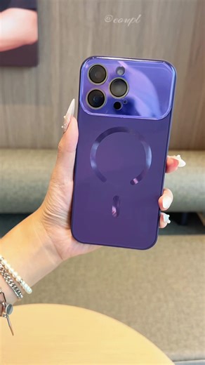 Plum Purple Large Window Case for iPhone