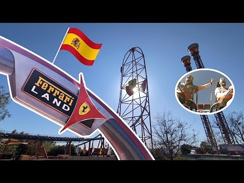 FERRARI LAND | RIDING THE TALLEST AND FASTEST COASTER IN EUROPE | SALOU, SPAIN | AXL AND SEAN
