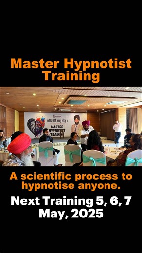 Master Hypnotist Training #masterhypnotisttraining 🌟 Master Hypnotist Training – Unlock the Mind’s Power! 🧠✨ 📅 Dates: 5, 6, 7 May 2025 📍 Venue: Winnies Holiday Resort, Kasauli 🔥 What You’ll Gain: ✅ Master the art & science of hypnosis ✅ 100% practical training ✅ Instantly induce trance & hypnotize safely ✅ Overcome stress, anxiety, fears & phobias ✅ Quit bad habits & reprogram the mind ✅ Learn self-hypnosis for lasting transformation 💼 Expert Guidance | Global Community 📞 For More Info, C
