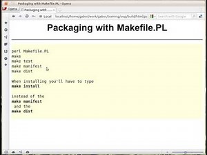 Packaging Perl modules with Makefile.PL