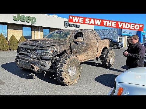 Driving My DESTROYED RAM TRX on 44's to a RAM Dealer and Asking Them to Fix it...