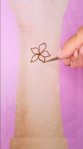 Simple Henna Tattoo Design for Beginners | Easy Mehndi Art Tutorial | HRS Henna Art #shorts #song