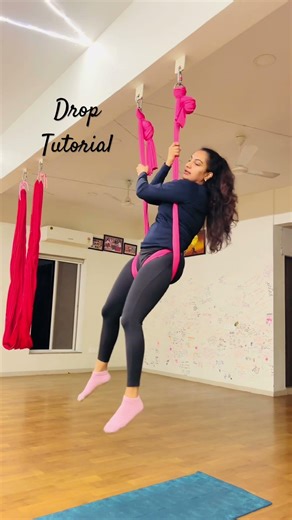 Aerial hammock intermediate level drop tutorial -mummy drop