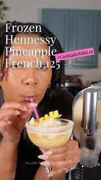 FROZEN Hennessy & Pineapple French 125 🥂🍍 #cocktails #french75
