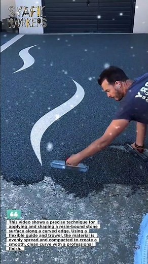 Perfect Curved Edge Finish! Satisfying Resin Stone Technique 🔥