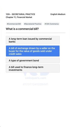 What is a Commercial Bill 12th Secretarial Practice