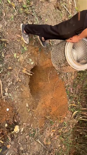 Drop the washing machine drum into the hole you be Amazed Millions of people don.t know this secret #viral #lifehack #hack #diy #invention