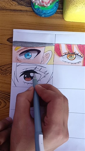🤯ANIME GIRL 3D eye drawing tutorial for beginners #shorts #art #pencilart #drawingtutorial