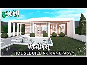30K! Modern Aesthetic Housebuild *No Gamepass*|Bloxburg build Tutorial!!