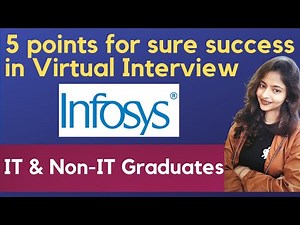 Infosys: 5 tips for Sure Success in Virtual Interview | Interview Tips & Tricks | Must Watch