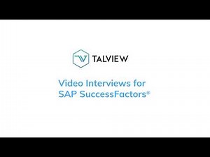 Talview and SAP SuccessFactors Video Interview Overview