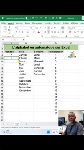 163K views · 2.2K reactions | Explication : Avoir l'alphabet en automatique sur #Excel #Excellent #formation #Gratuite | L'Ingénieur Y | Facebook