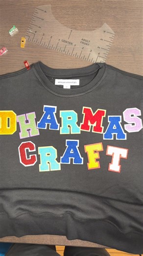 Kinda weird, right? Iron on letters make great personal items/gifts without taking too much time or energy. I can’t wait to rep Dharma’s Craft 朗 | Dharma’s Craft | Facebook