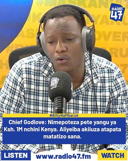 Uliyeiba pete ya Chief Godlove rudisha kabla kikurambe! Chief Godlove amesema pete yake imepotea humu nchini Kenya na amesema kulingana na ilivyoundwa, anajua mahali ilipo hivyo aliyeiba ajiokoe kwa kuirudisha. Pete hiyo ni ya takriban Ksh. 1M. #BillyNaMbaruk #HapaNdipo Billy Miya Mbaruk Mwalimu | Radio 47