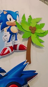 Sonic Cake Topper - Sonic Birthday - Sonic Decor - Personalized Sonic Cake Topper - Sonic Party Decorations - Etsy