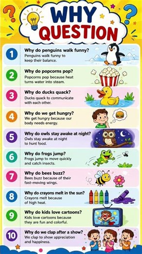 10 Funny WHY Questions Kids Will Love 😂📚 #WhyQuestion #FunLearning #shorts