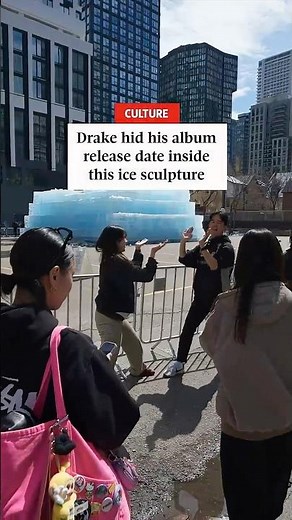 Drake hid his album release date inside this ice sculpture