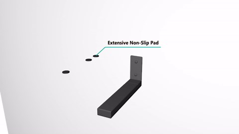 WALI Center Channel Speaker Wall Mount, Universal Soundbar Wall Mount Bracket Hold up to 30 lbs, Arms Extend Adjustment from 7 to 11.5 inch (SLK201), Black