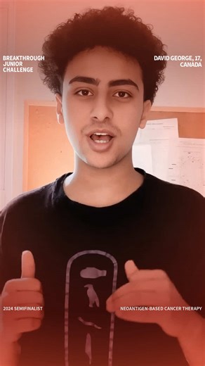 David George, a 2024 Breakthrough Junior Challenge semifinalist from Canada, explains in his video “Neoantigen-Based Cancer Therapy” how a new treatment helps the immune system fight cancer. By using mRNA to train T-cells to identify and destroy cancer cells while leaving healthy cells unharmed, this approach offers hope for more effective treatments in the future.