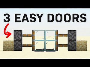 3 Easy Beginner Redstone Doors in Minecraft