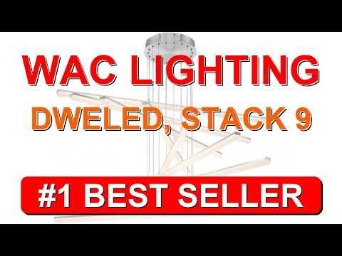 WAC Lighting dweLED Stack 9 Light LED Linear Pendant 3000K in Brushed - B07BX85MWH