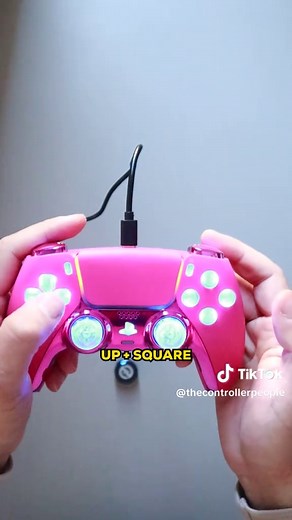 Check out this Pink PS5 Controller with custom RGB-lit LEDs installed! Want this kind of controller aesthetic? DM us for more inquiries! #ps5 #ps5controller #consolegaming #rgb #custom #fyp