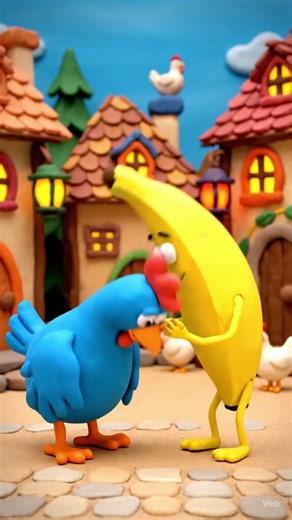 Chicken Banana Groove 🐔🍌 | Clay Cartoon Fun