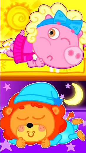 Little Lion | Sleeping in Darkness and Light | Cartoon | Video for Kids