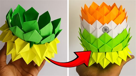DIY lotus craft for patriotic celebrations