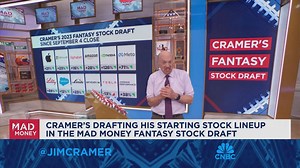 Cramer drafts his starting stock lineup in his fantasy stock portfolio