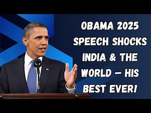 Obama 2025 Speech Shocks India & The World – His Best Ever!