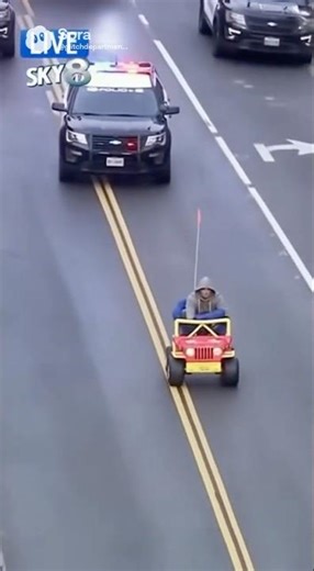 Skycopter Captures Power Wheels Police Chase 😭🏎️🚁💙 #shorts