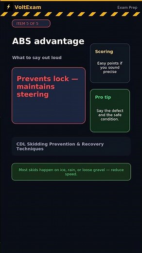CDL Skid Control — Brake Skid & Power Skid Recovery #CDL #safety #exam