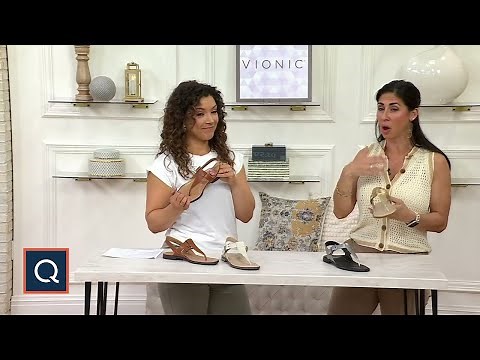 Vionic Leather Adjustable T-Strap Sandals - Cora | QVC