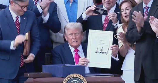 Trump signs "big, beautiful bill" at White House